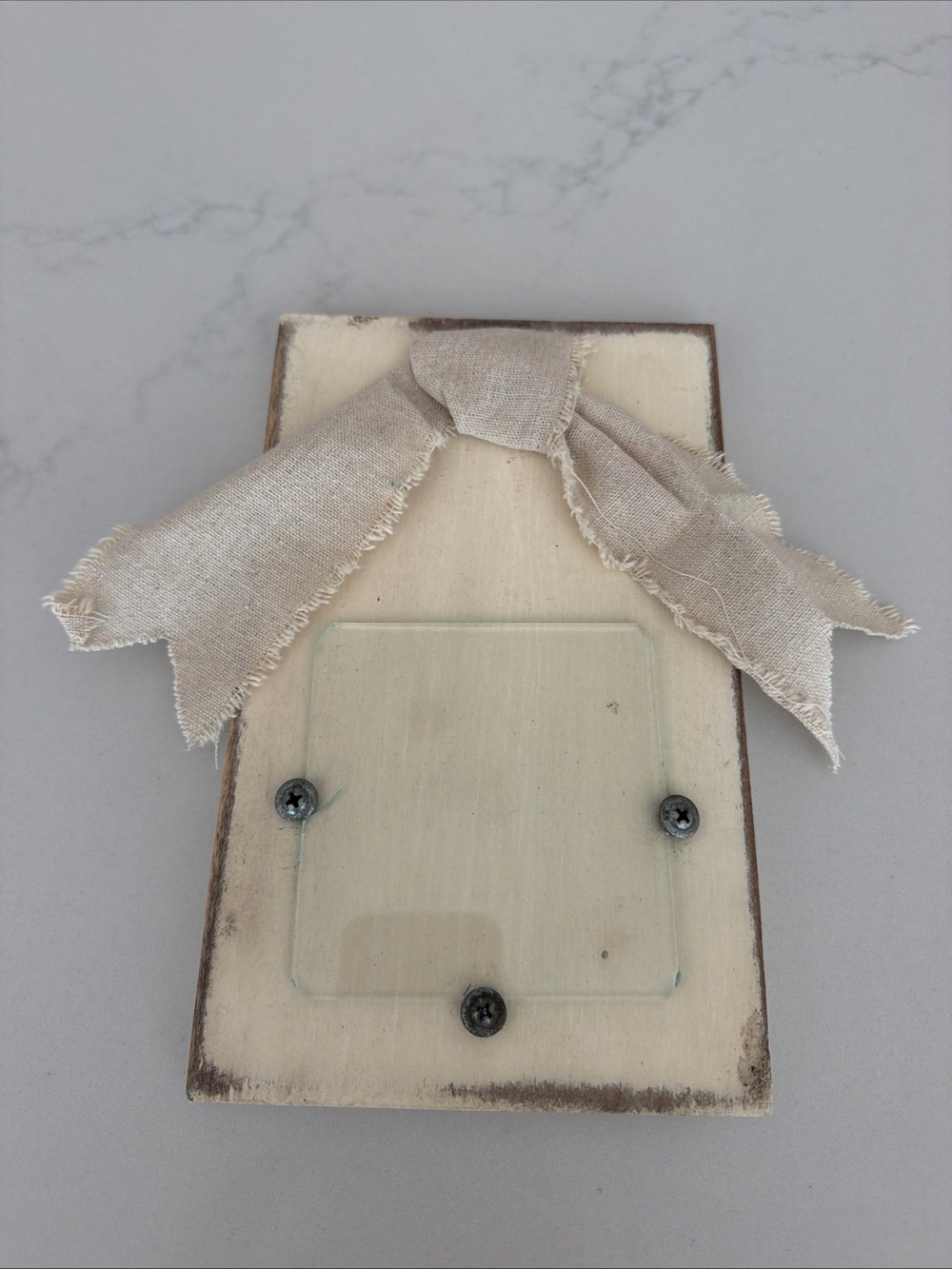 Neutral Cream Fabric Bow Wall Frame Accent